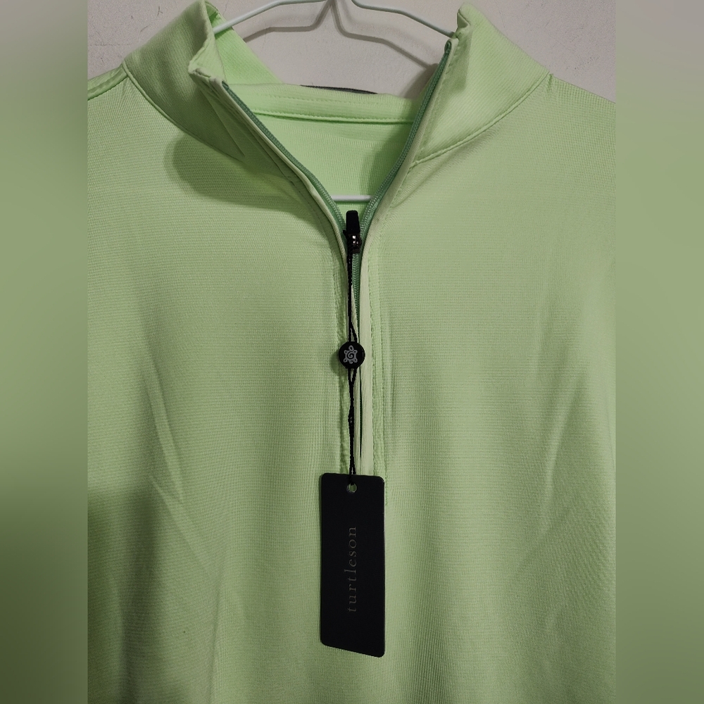 Turtleson Light Lime Green Quarter-Zip Pullover - Picture 2 of 5
